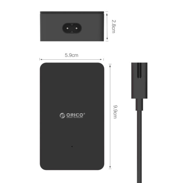 ORICO 5 Port 40W Charge Desktop Charger - Black - Image 5