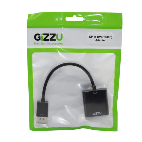 GIZZU Display Port Male to DVI Female Adapter 0.15m Polybag - Image 2