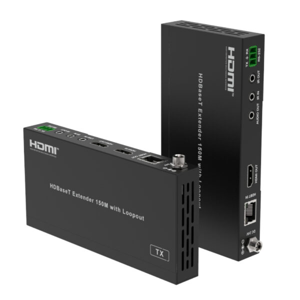 HDCVT HDMI HDBaseT 150m 1080P Extender w/Audio Embedder and De-embedder - Image 3