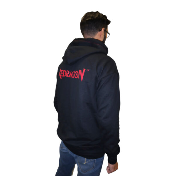 REDRAGON HOODIE WITH FRONT and BACK LOGO - BLACK - LARGE - Image 3