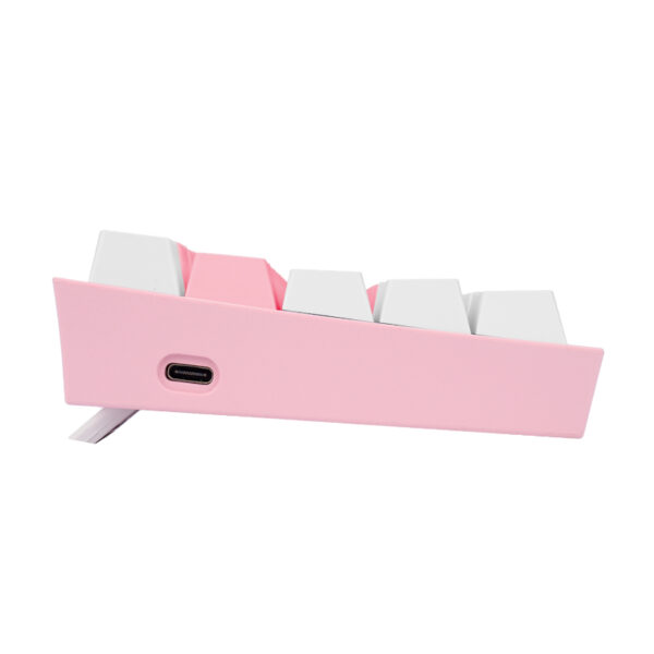 REDRAGON FIZZ PRO RGB 61 KEY Mechancal Wireless Gaming Keyboard - Pink/White - Image 5