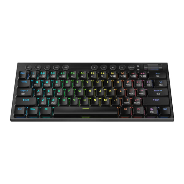 REDRAGON Horus Mini Pro 61Key Wireless Bluetooth Red Switch RGB Low Profile Gaming Mechanical Keyboard - Black - Image 5