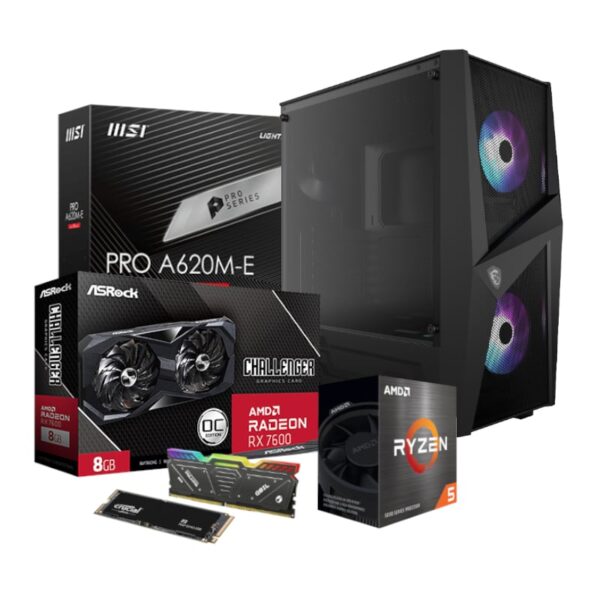 PCBuilder AMD Ryzen 5 7500F GUARDIAN Windows 11 Gaming PC - rAge Edition - Image 2