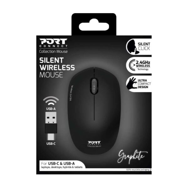 Port Connect MOUSE COLLECTION II WIRELESS Graphite - Image 4