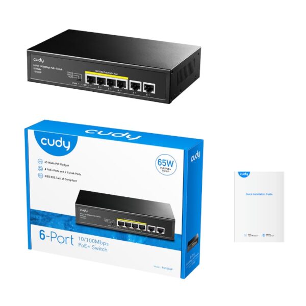 Cudy 6-Port Ethernet Unmanaged Switch - 4 Ports POE - Image 5