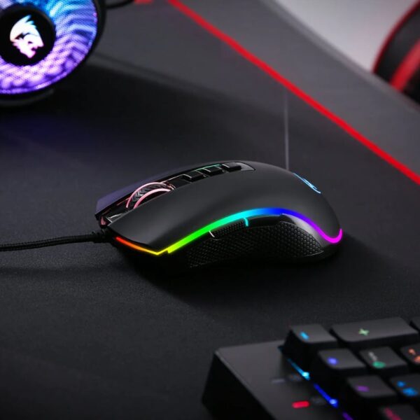 REDRAGON COBRA FPS 32000DPI RGB Gaming Mouse - Black - Image 9