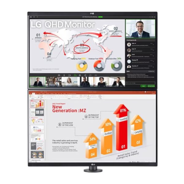 LG 27" QHD Dual Ergo QHD Monitor with USB Type-C, Daisy Chain - Image 12
