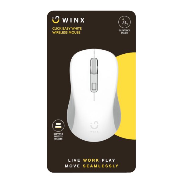 WINX CLICK Easy 1600DPI 2.4GHz Wireless Mouse - White - Image 3