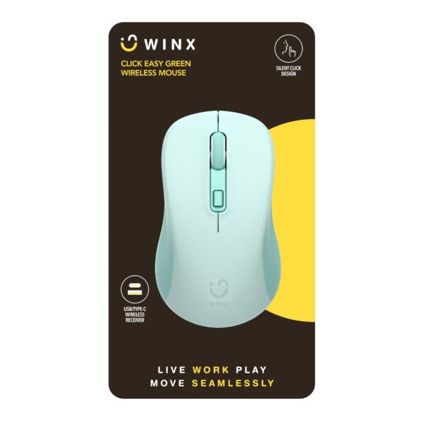 WINX CLICK Easy 1600DPI 2.4GHz Wireless Mouse - Green - Image 3