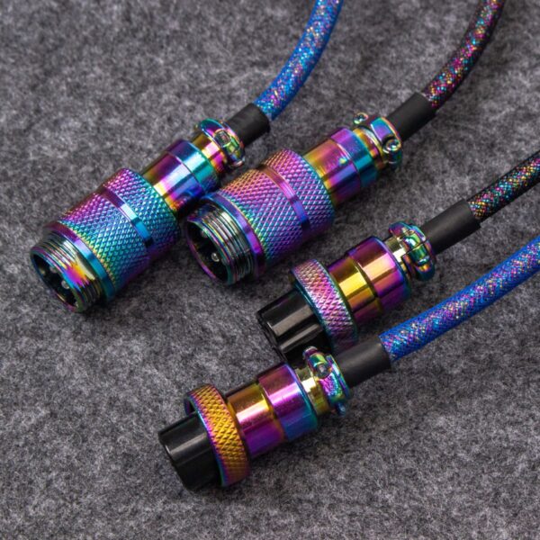 Keychron Premium Coiled Aviator USB Cable | Type-C + USB-A Adapter | Detachable Aviator Connector | 108 cm - Image 4