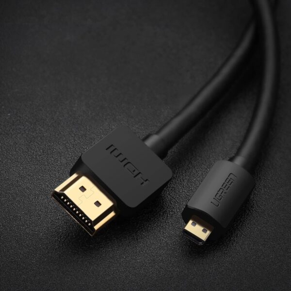 UGreen HD127 Micro HDMI to HDMI 2.0 Cable 1.5M - Black - Image 2