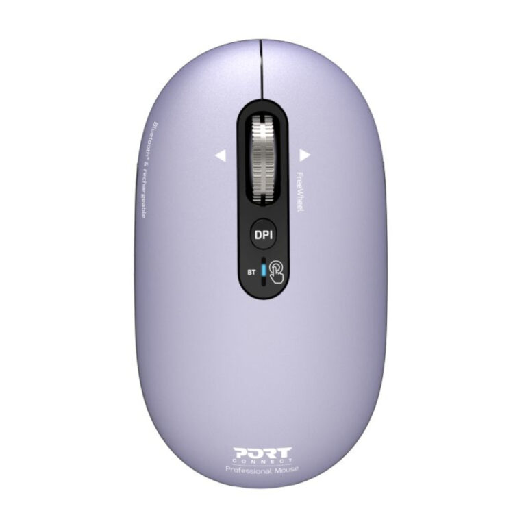 Port Connect PURE MAC Rechargeable Wireless and Bluetooth Mouse - Iris