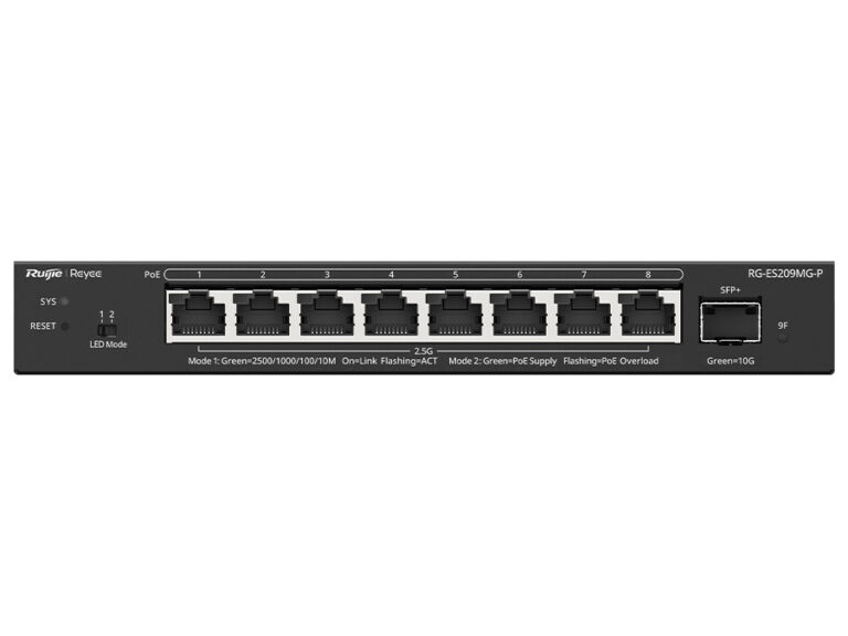Reyee 8 Port 2.5Gbps PoE 130W 1SFP+ Smart Managed Switch